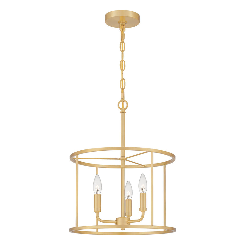 Abner - 3lt Mini Chandelier Aged Brass - ABR2814AB