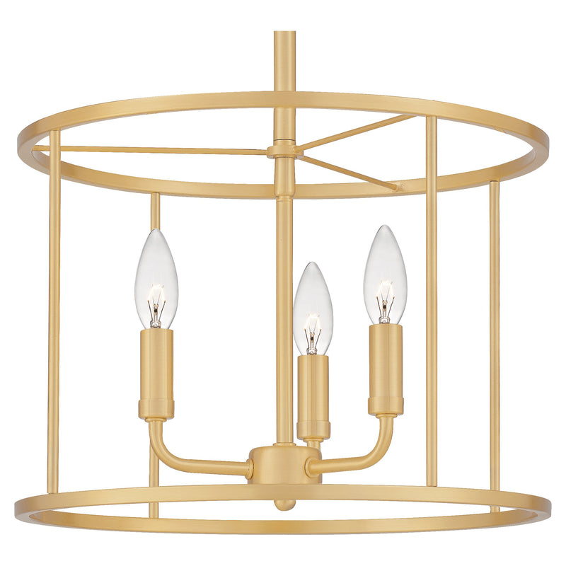 Abner - 3lt Mini Chandelier Aged Brass - ABR2814AB