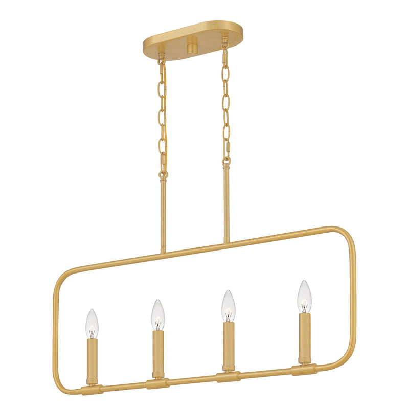 Abner - 4lt Linear Pendant Aged Brass - ABR432AB