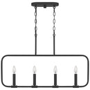 Abner - 4lt Linear Pendant Matte Black - ABR432MBK