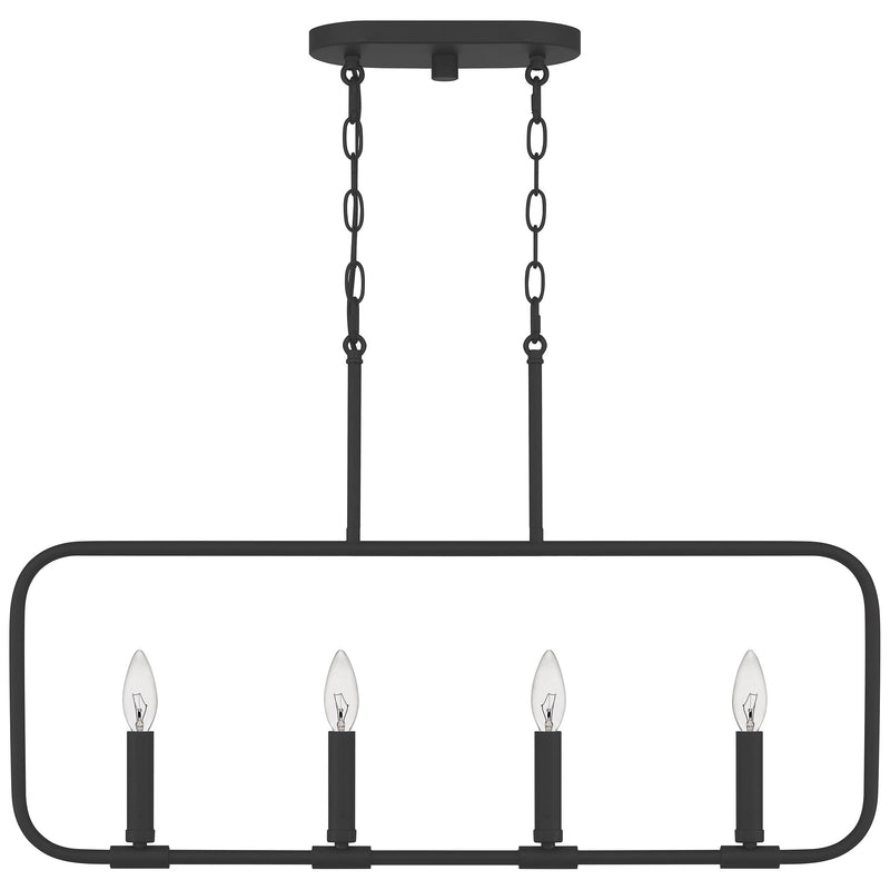 Abner - 4lt Linear Pendant Matte Black - ABR432MBK