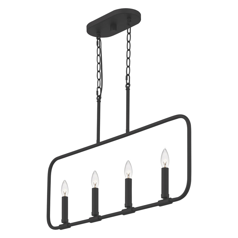 Abner - 4lt Linear Pendant Matte Black - ABR432MBK