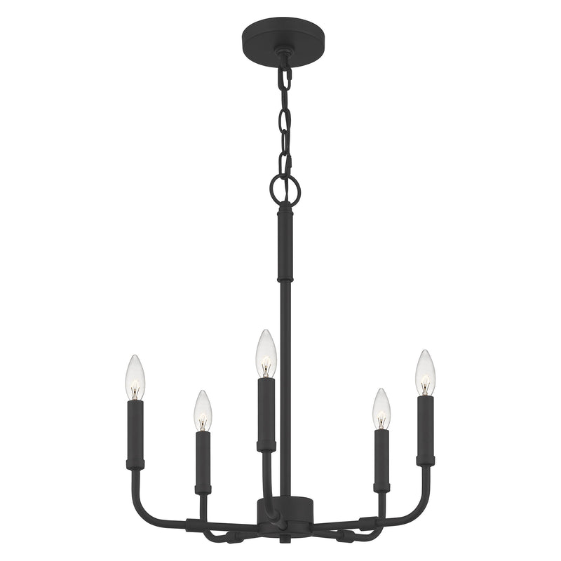 Abner - 5lt Chandelier Matte Black - ABR5018MBK