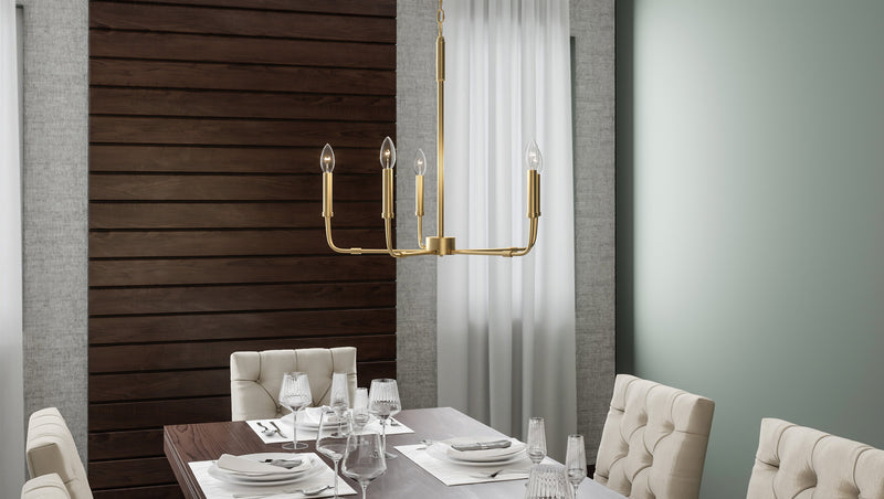 Abner - 5lt Chandelier Aged Brass - ABR5024AB