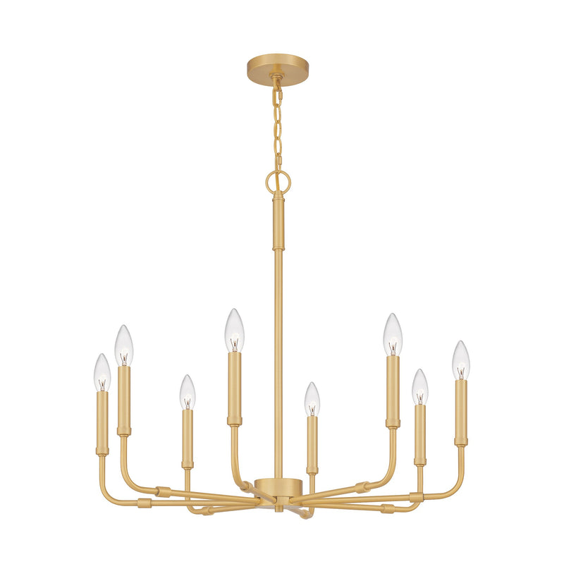 Abner - 8lt Chandelier Aged Brass - ABR5028AB