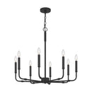Abner - 8lt Chandelier Matte Black - ABR5028MBK