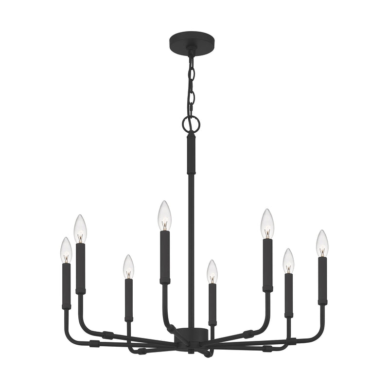 Abner - 8lt Chandelier Matte Black - ABR5028MBK