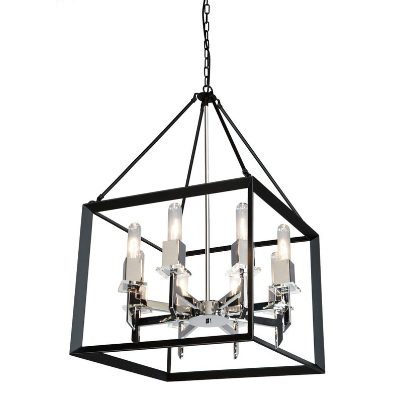 ac10069bc - chandelier Black & Chrome - www.donslighthouse.ca