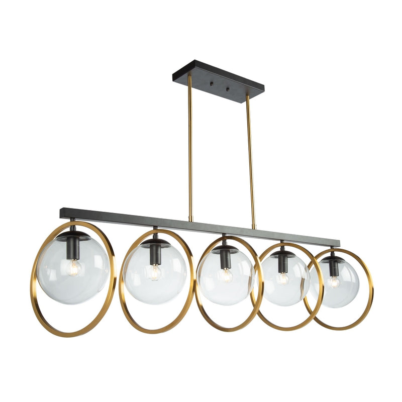 ac10896vb - linear chandelier Black & Vintage Brass - www.donslighthouse.ca