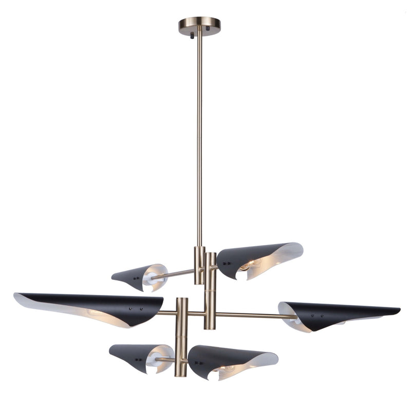 ac11396 - linear chandelier Harvest Brass & Black - www.donslighthouse.ca