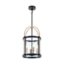 AC11514BB - Bonita Collection 4-Light 13" Pendant Black and Brushed Brass - www.donslighthouse.com