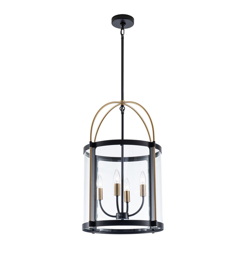 AC11515BB - Bonita Collection 4-Light 17" Pendant Black and Brushed Brass - www.donslighthouse.com