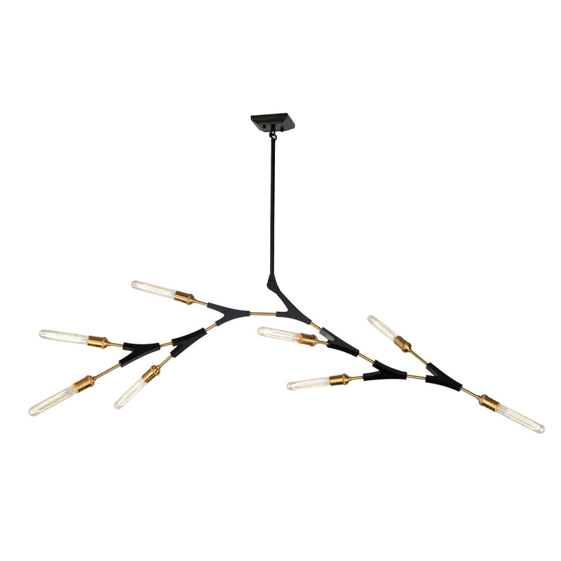 ac11538 - linear chandelier Black & Harvest Brass - www.donslighthouse.ca