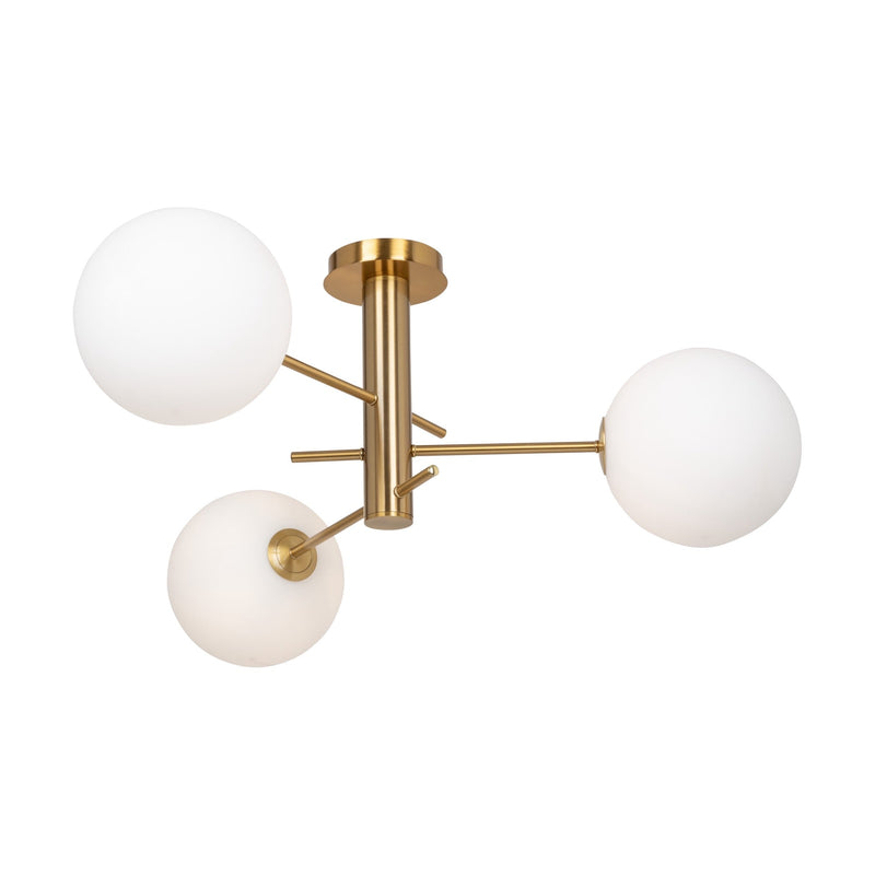 AC11763BR - Aurelia Collection 3-Light Semi-Flush Mount Brass - www.donslighthouse.com