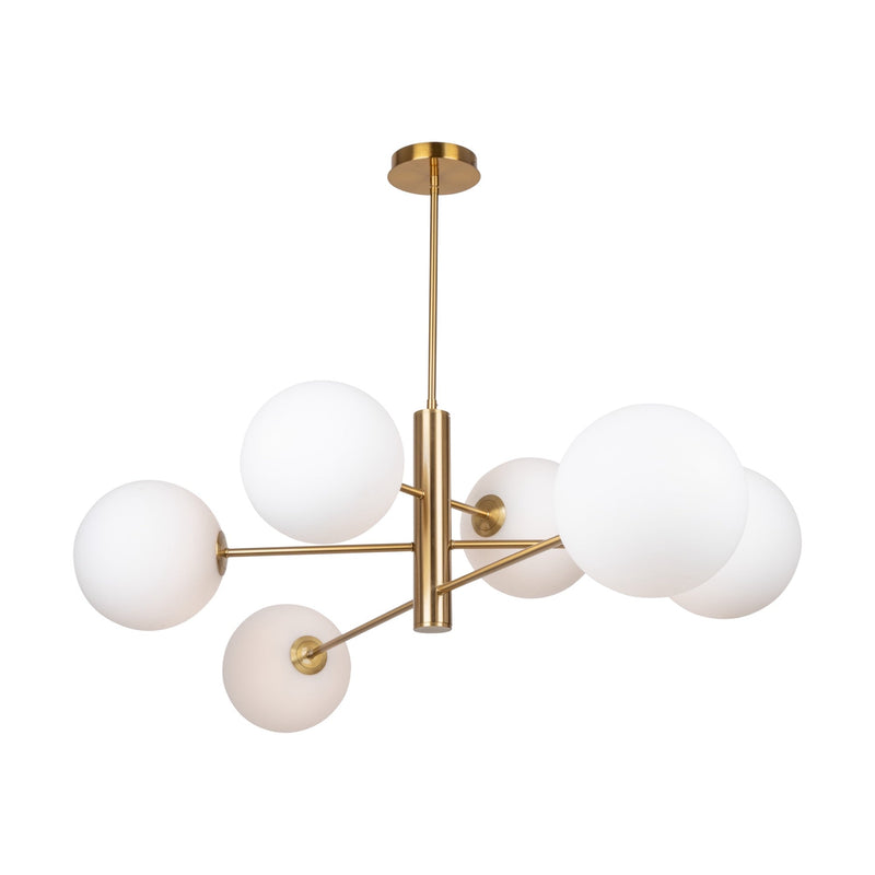 AC11766BR - Aurelia Collection 6-Light 48" Chandelier Brass - www.donslighthouse.com