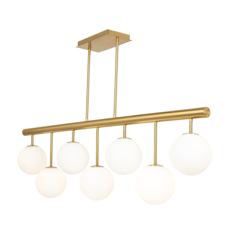 AC11767BR - Aurelia Collection 7-Light Island/Pool Table Brass - www.donslighthouse.com