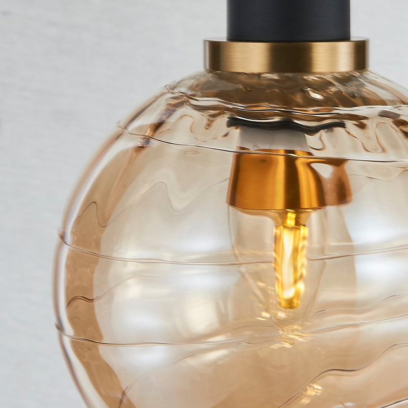 Gem Collection 1-Light Pendant with Amber Glass - AC11870AM