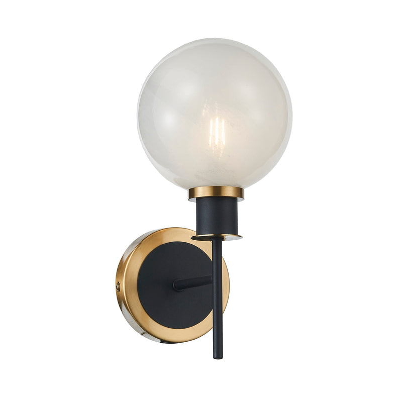 AC11871SW - Gem Collection 1-Light Sconce Black and Brushed Brass - www.donslighthouse.com