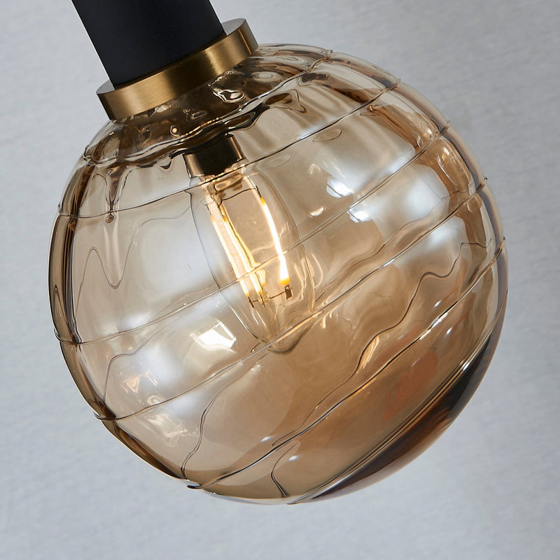 Gem Collection 4-Light Island/Pool Table with Amber Glass - AC11874AM