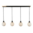 Gem Collection 4-Light Island/Pool Table with White Glass - AC11874WH