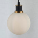 Gem Collection 4-Light Island/Pool Table with White Glass - AC11874WH