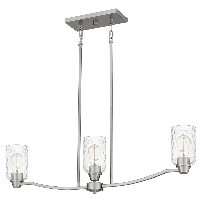 Acacia - 3lt Linear Chandelier Brushed Nickel - ACA335BN