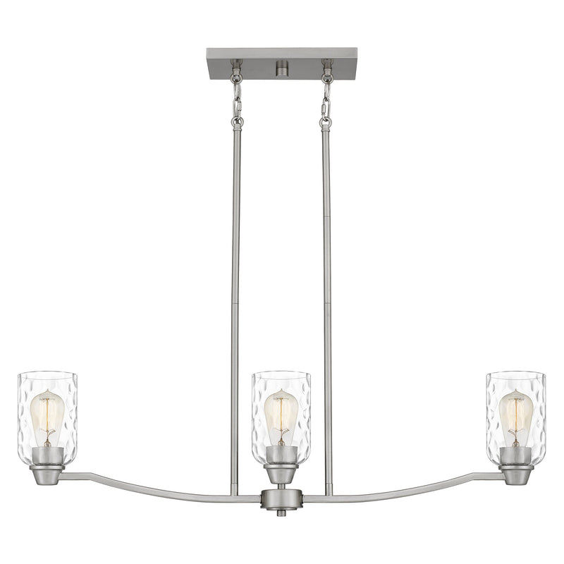 Acacia - 3lt Linear Chandelier Brushed Nickel - ACA335BN