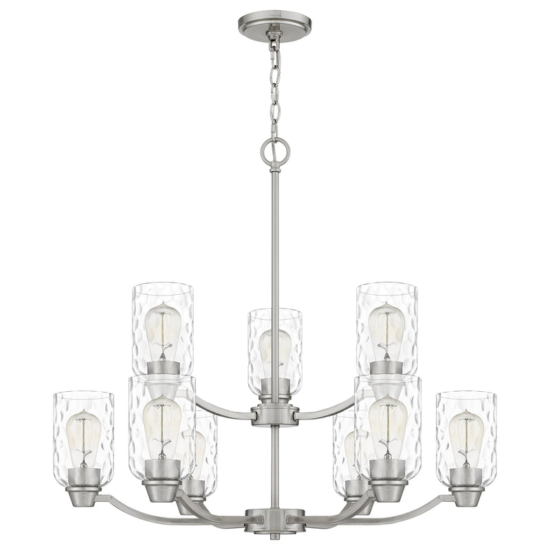 Acacia - 9lt  Multi-Tier Chandelier Brushed Nickel - ACA5029BN