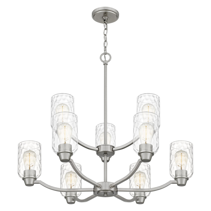 Acacia - 9lt  Multi-Tier Chandelier Brushed Nickel - ACA5029BN