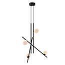 ch89832-bk-go - chandelier Black/Glossy Opal - www.donslighthouse.ca