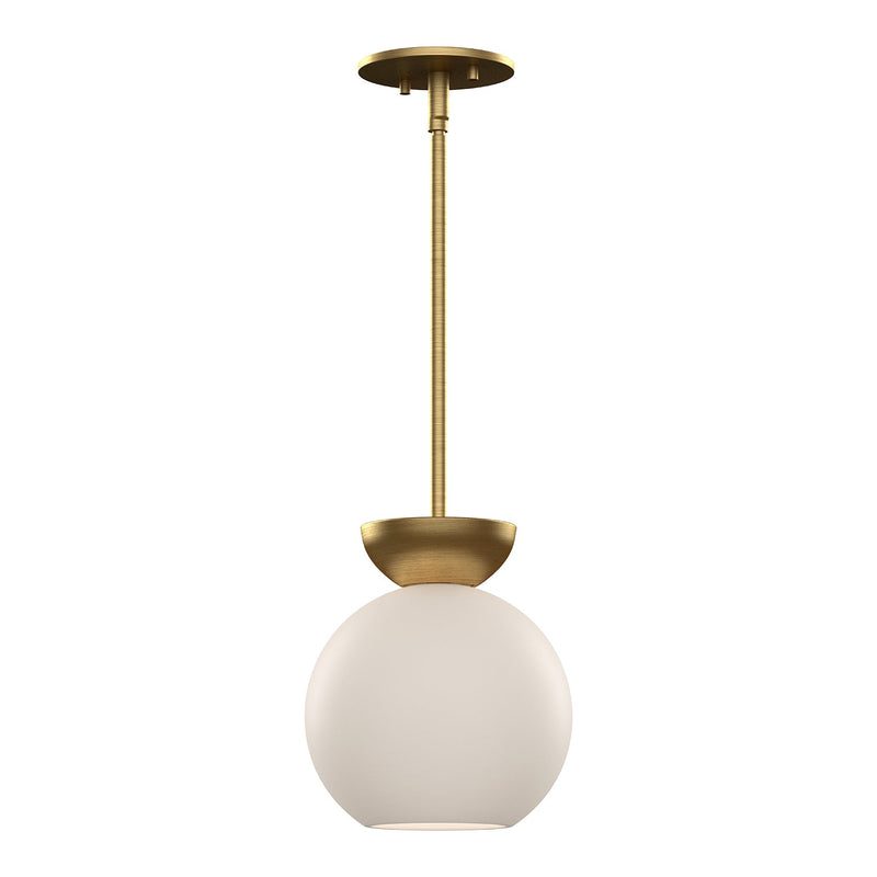 pd59708-bg-op - mini pendant Brushed Gold/Opal Glass - www.donslighthouse.ca