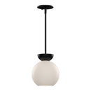 pd59708-bk-op - mini pendant Black/Opal Glass - www.donslighthouse.ca