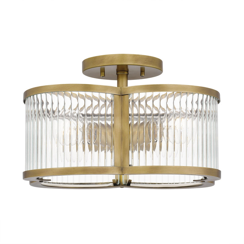 Aster - Semi flush 4 lights weathered brass - ASR1715WS