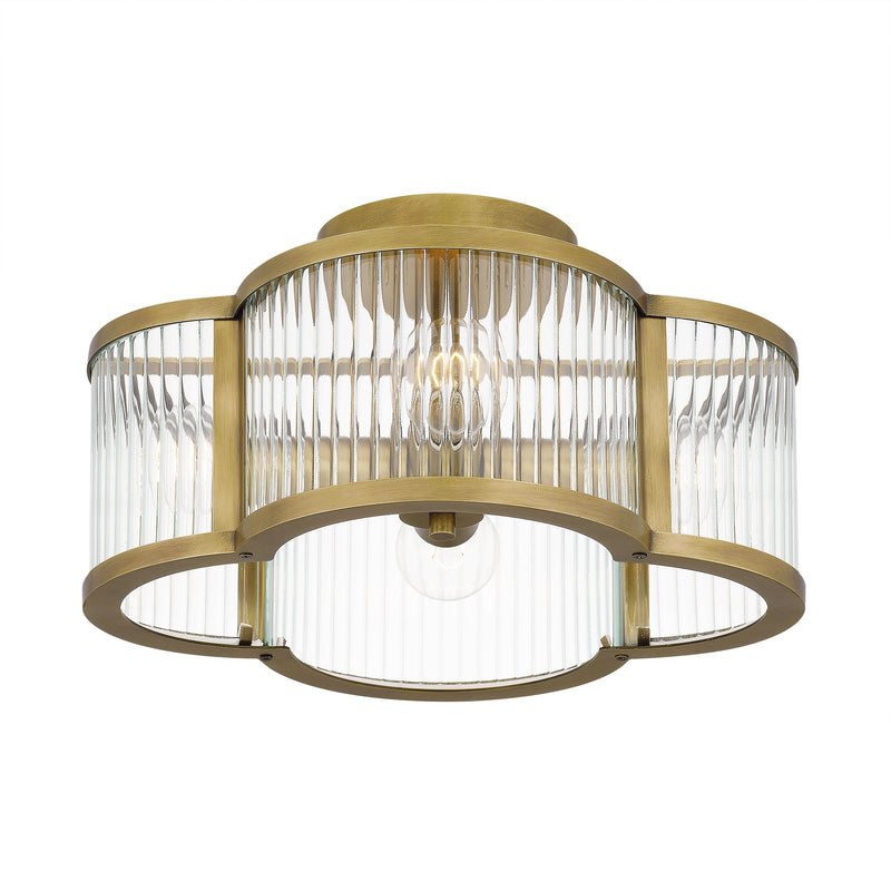 Aster - Semi flush 4 lights weathered brass - ASR1715WS