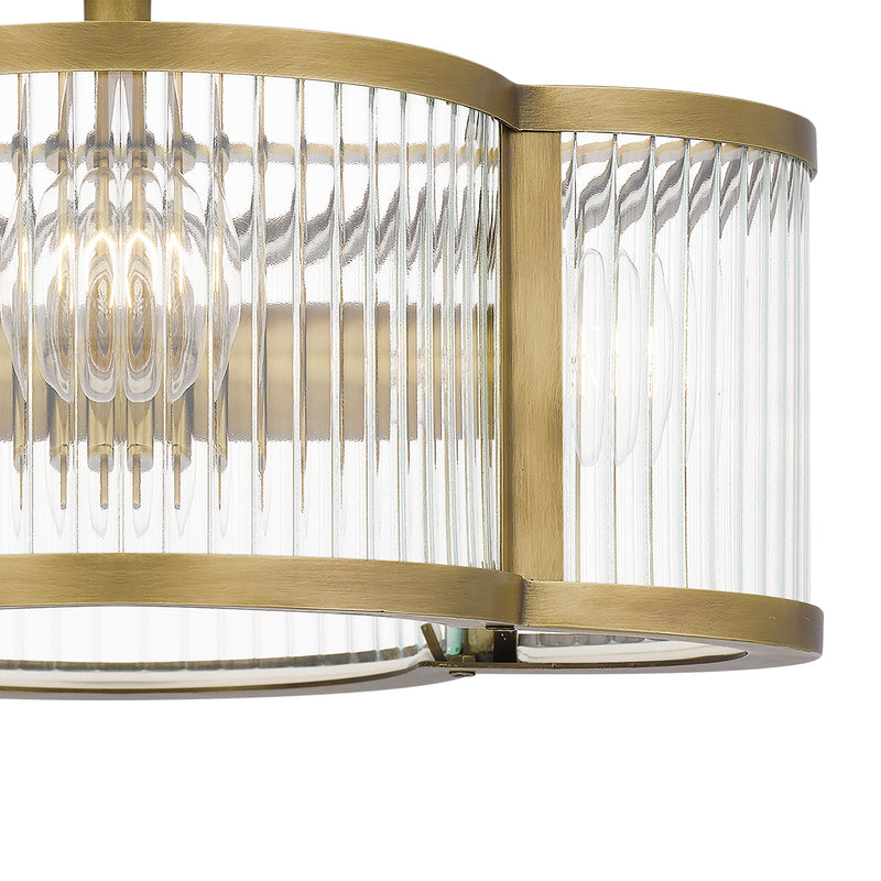 Aster - Semi flush 4 lights weathered brass - ASR1715WS