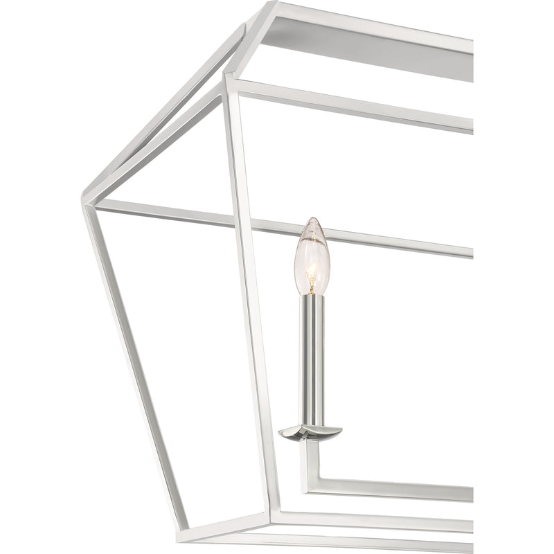 Aviary - 5lt linear chandelier polished nickel - AVY542PK