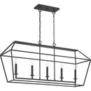 Aviary - 5lt linear chandelier palladian bronze - AVY542PN