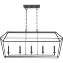 Aviary - 5lt linear chandelier palladian bronze - AVY542PN
