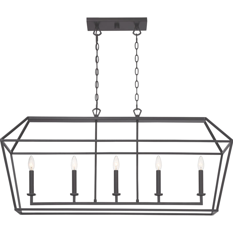 Aviary - 5lt linear chandelier palladian bronze - AVY542PN