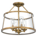 Barlow - Semi-flush mount 4 light weathered brass - BAW1716WS