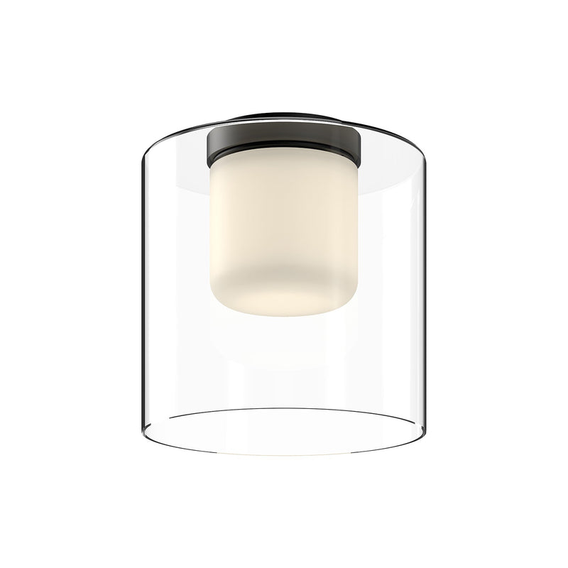 fm53509-bk-cl - flush mount Black/Clear Glass - www.donslighthouse.ca