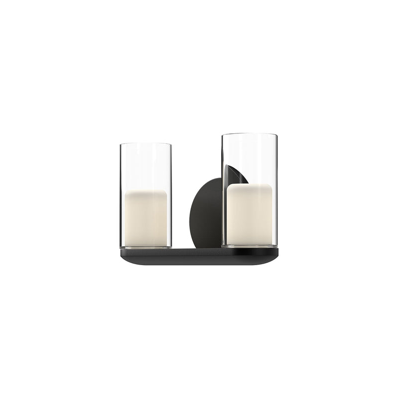vl53511-bk-cl - vanity 2 light Black/Clear Glass - www.donslighthouse.ca