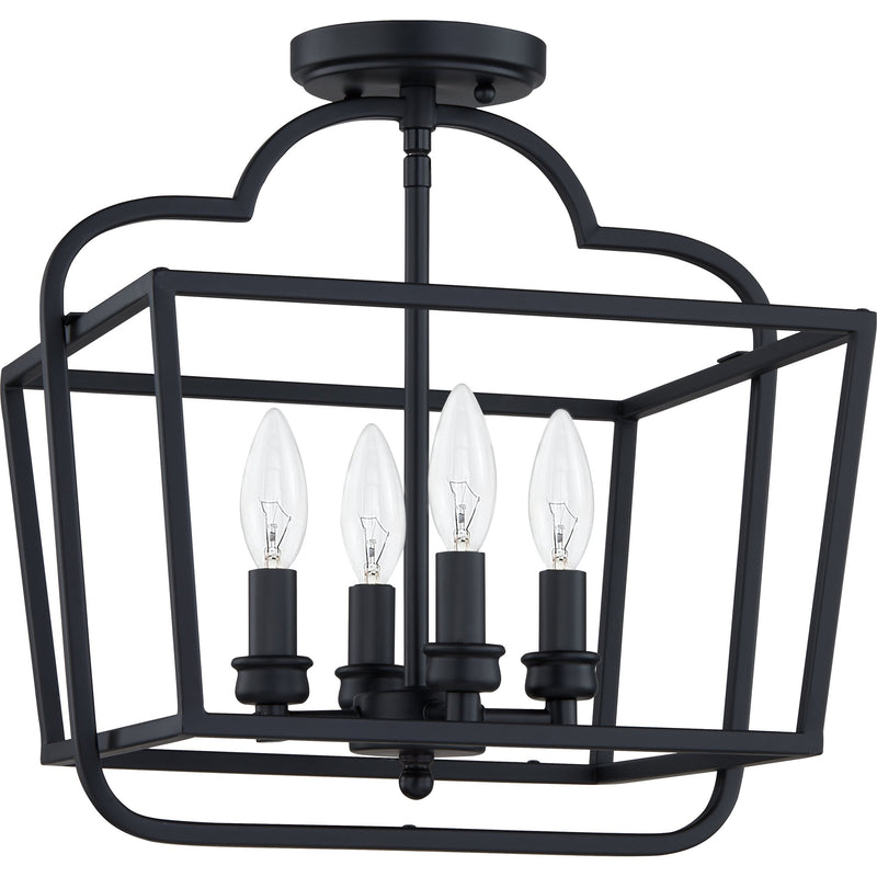 Blanche - Semi-flush mount 4 light matte black - BLA1714MBK