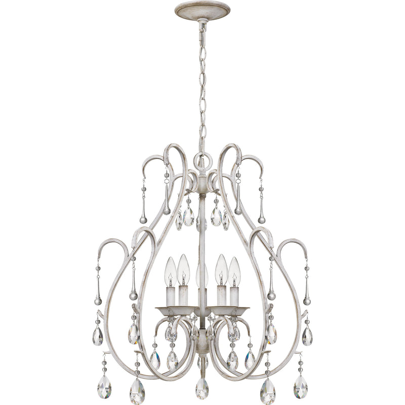 Blanca - Chandelier 5 light antique white - BLC5005AWH