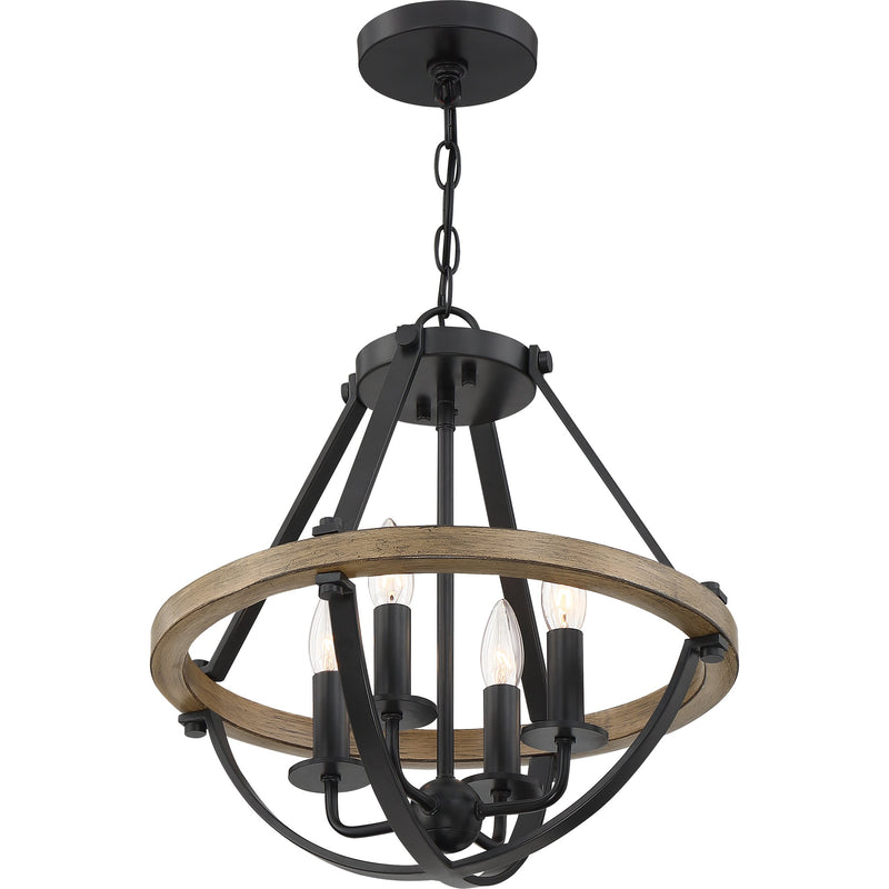 Bartlett - Pendant 4 light earth black - BRL2816EK