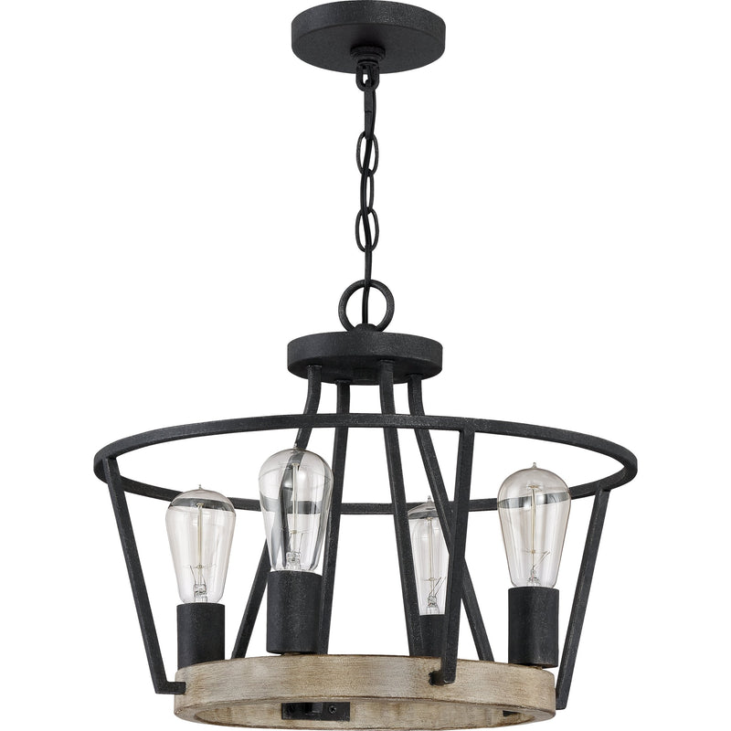Brockton - Pendant 4 light grey ash - BRT2817GK