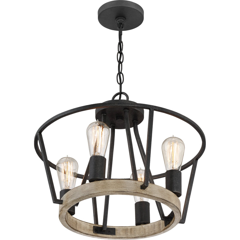Brockton - Pendant 4 light grey ash - BRT2817GK