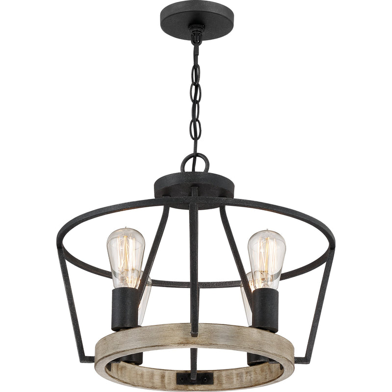 Brockton - Pendant 4 light grey ash - BRT2817GK