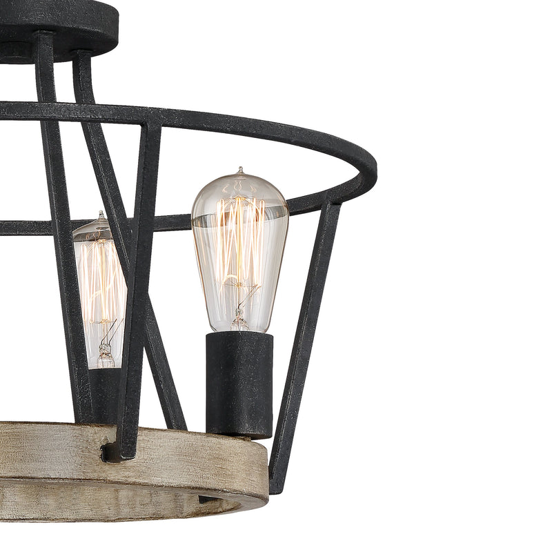 Brockton - Pendant 4 light grey ash - BRT2817GK