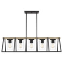 Brockton - Linear chandelier 5 lgt grey ash - BRT3542GK